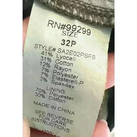 Level 99 Women Green Casual Pants 32 P - Picture 5 of 9